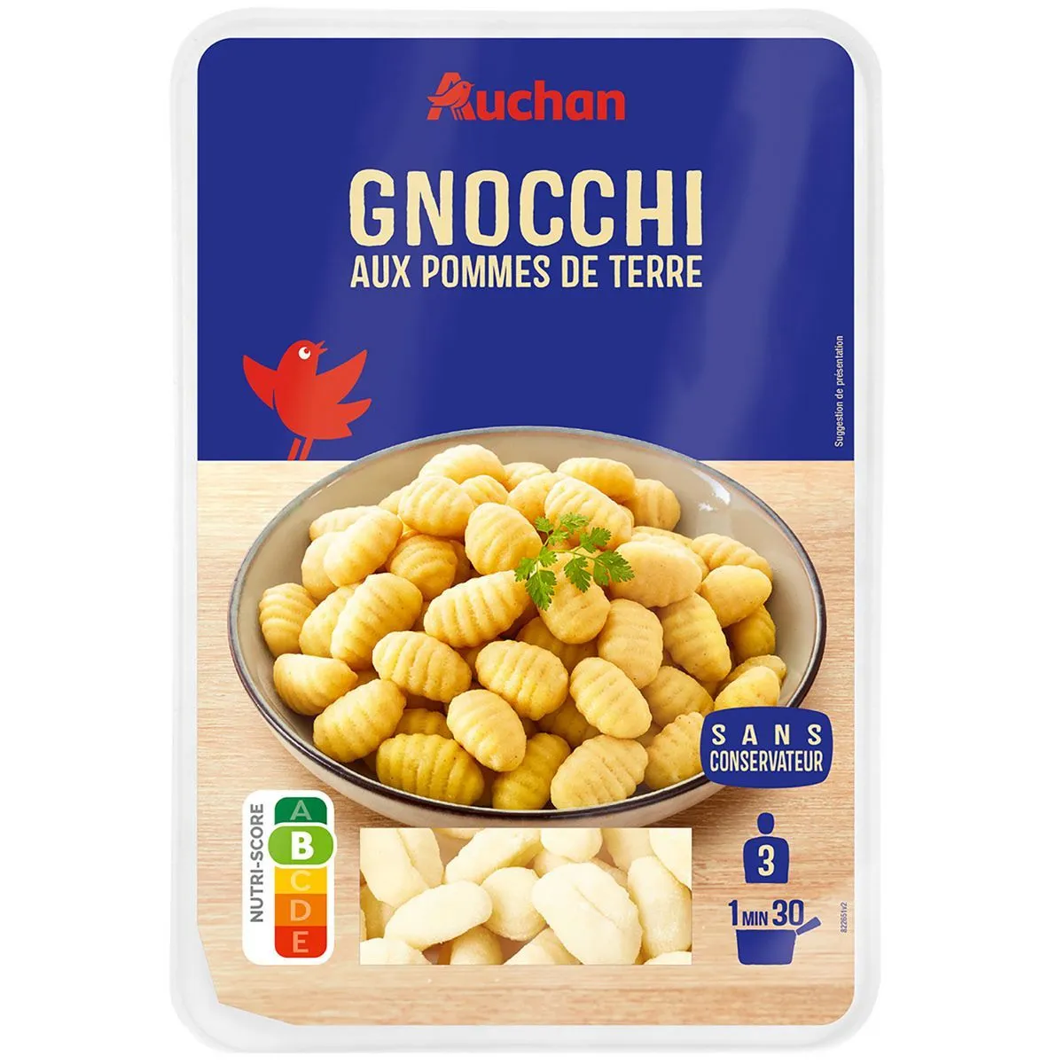gnocchi aux pommes de terre auchan