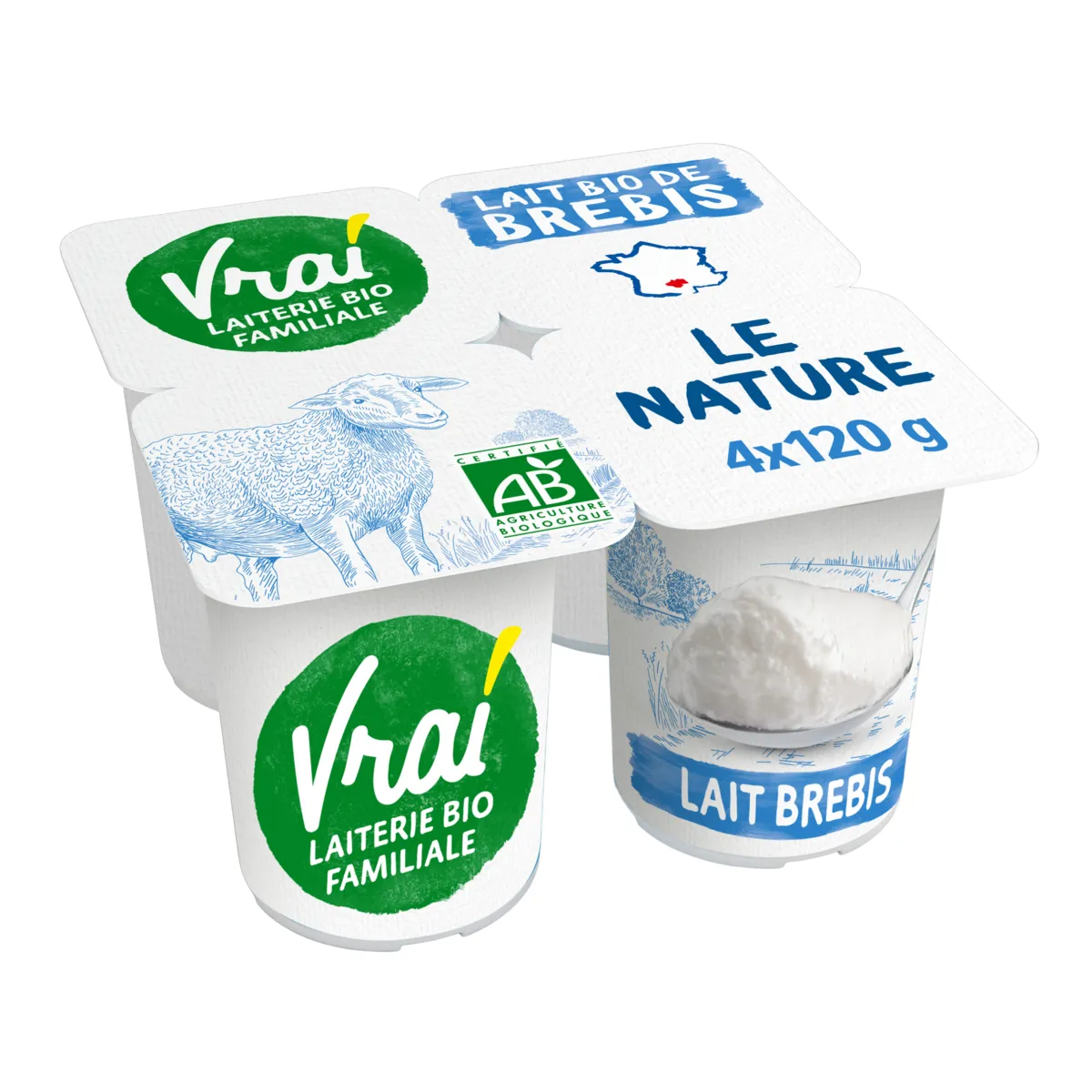 yaourt nature au lait de brebis bio vrai