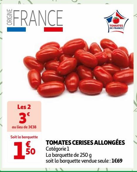 TOMATES CERISES ALLONGEES