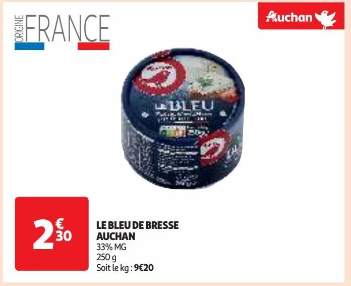 le bleu de bresse auchan