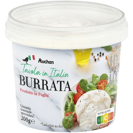 BURRATA AUCHAN TAVOLA IN ITALIA