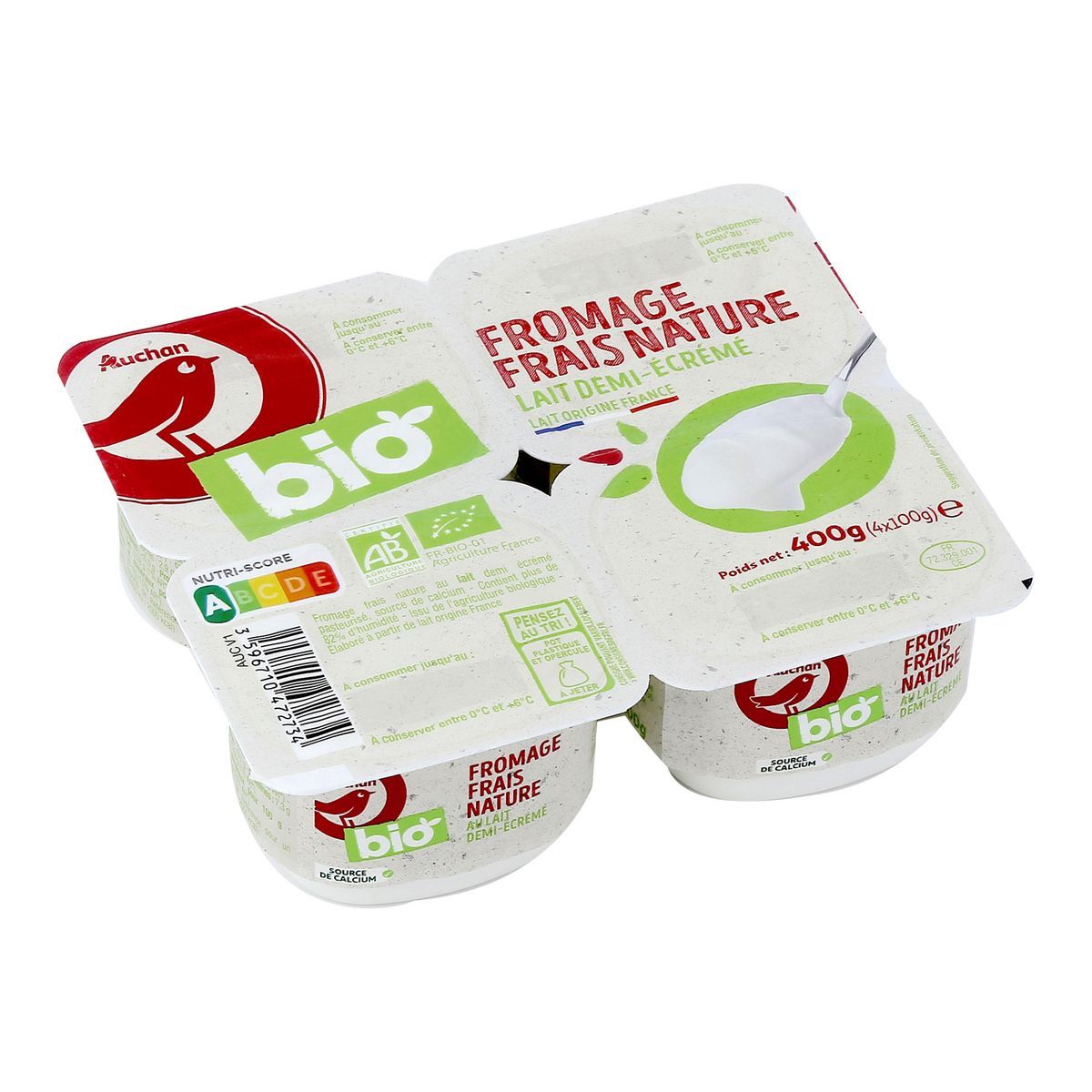 FROMAGE FRAIS NATURE AUCHAN BIO