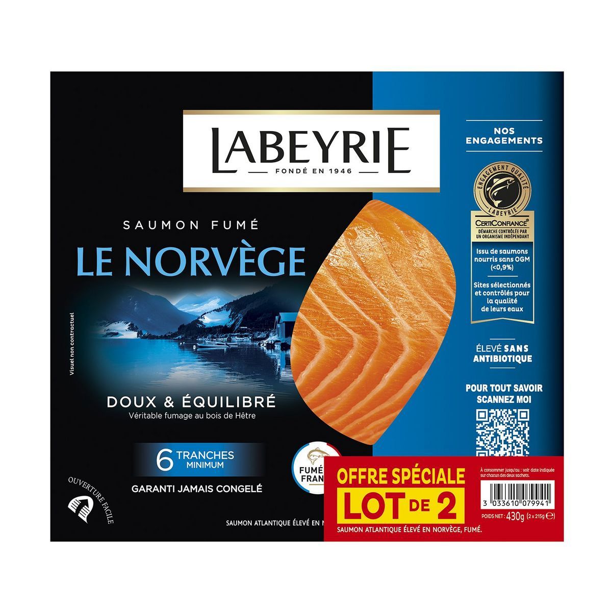 SAUMON FUMÉ DE NORVÈGE LABEYRIE