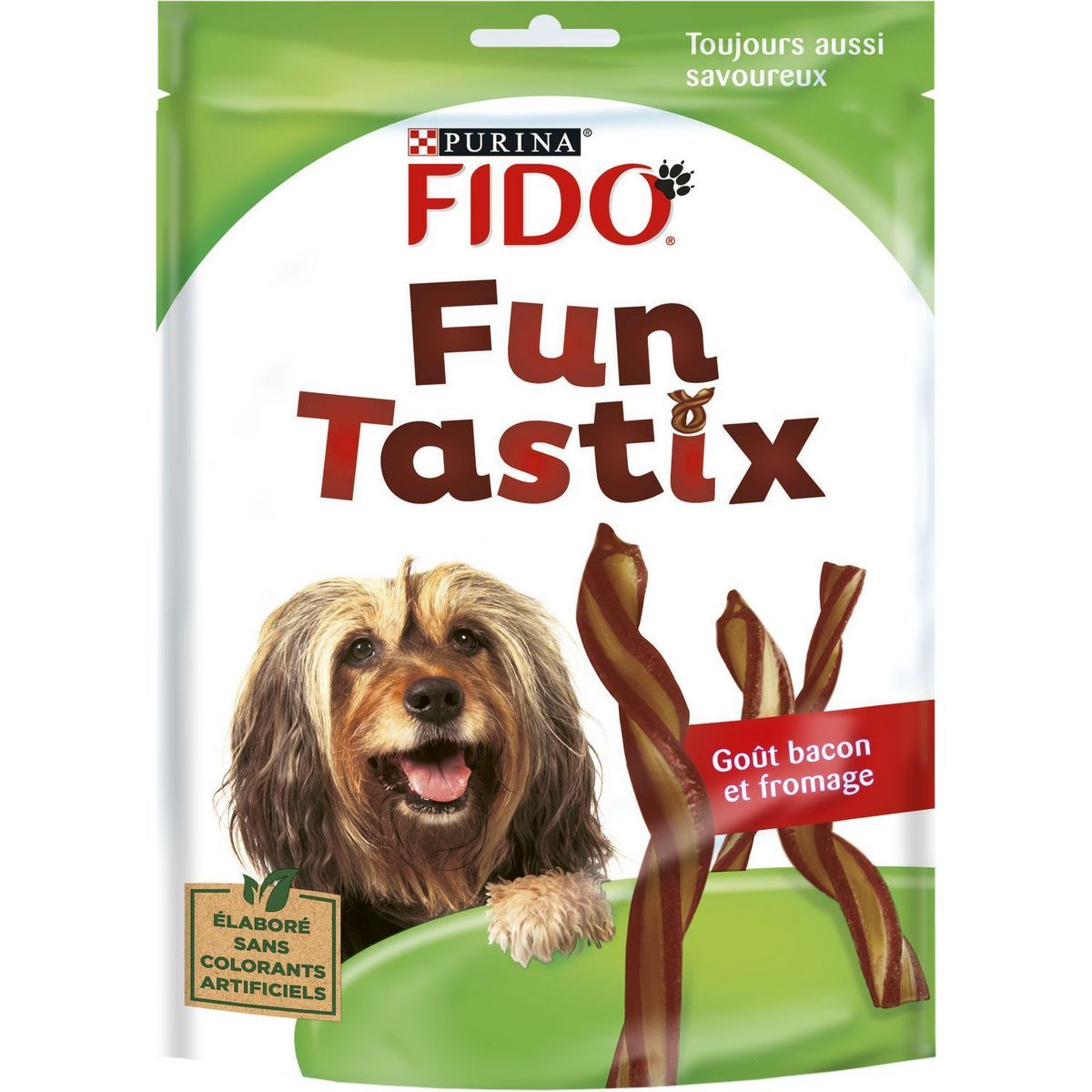 STICKS POUR CHIEN AU BACON ET AU FROMAGE FIDO FUN TASTIX