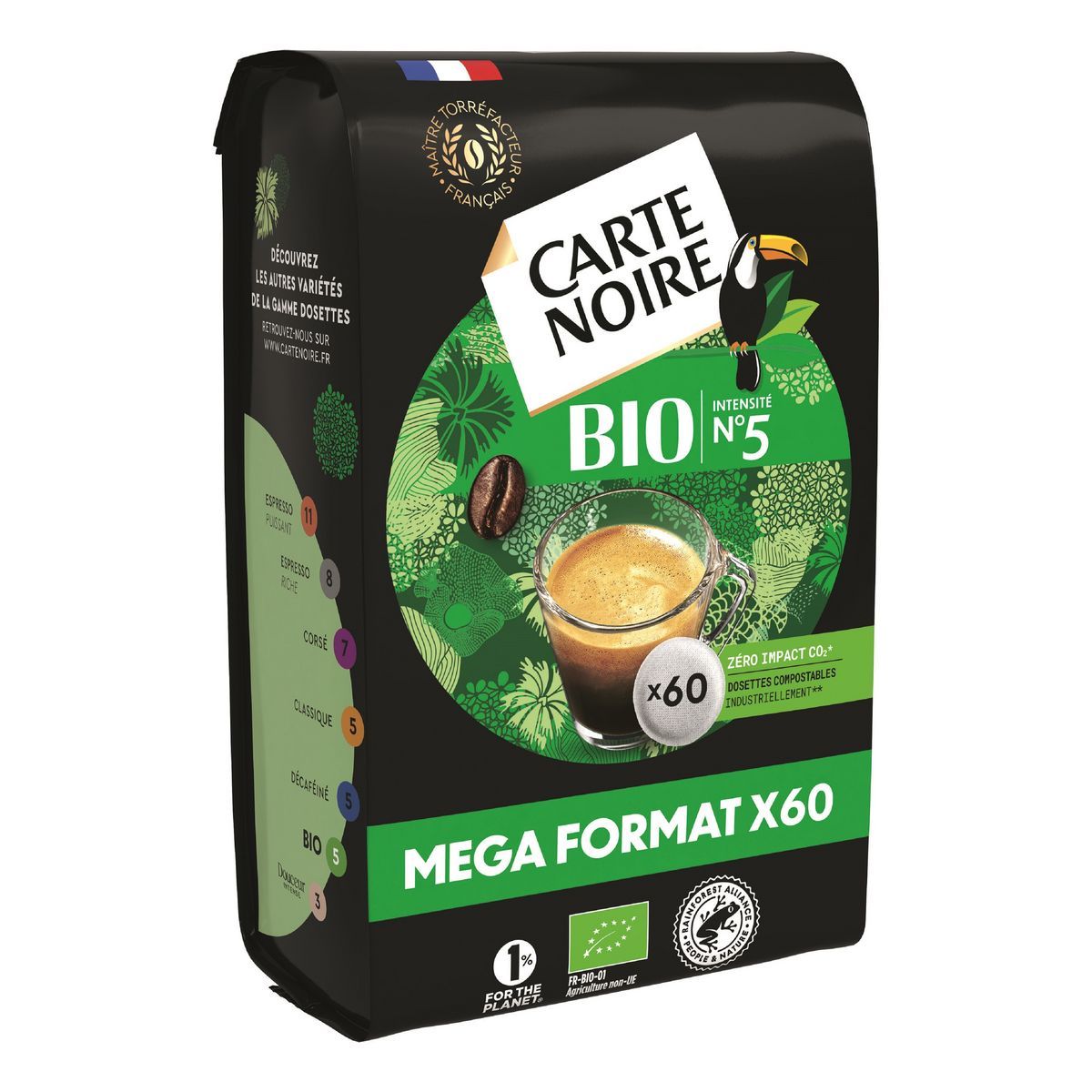 AU CHOIX SUR LA GAMME DES CAFÉS BIO CARTE NOIRE