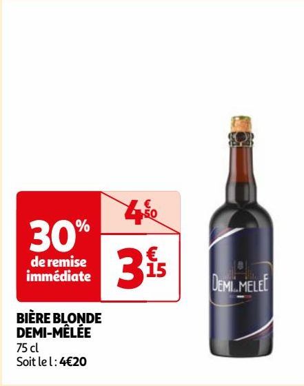 BIÈRE BLONDE DEMI-MÊLÉE