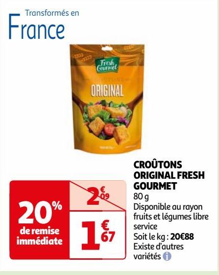 CROÛTONS ORIGINAL FRESH GOURMET