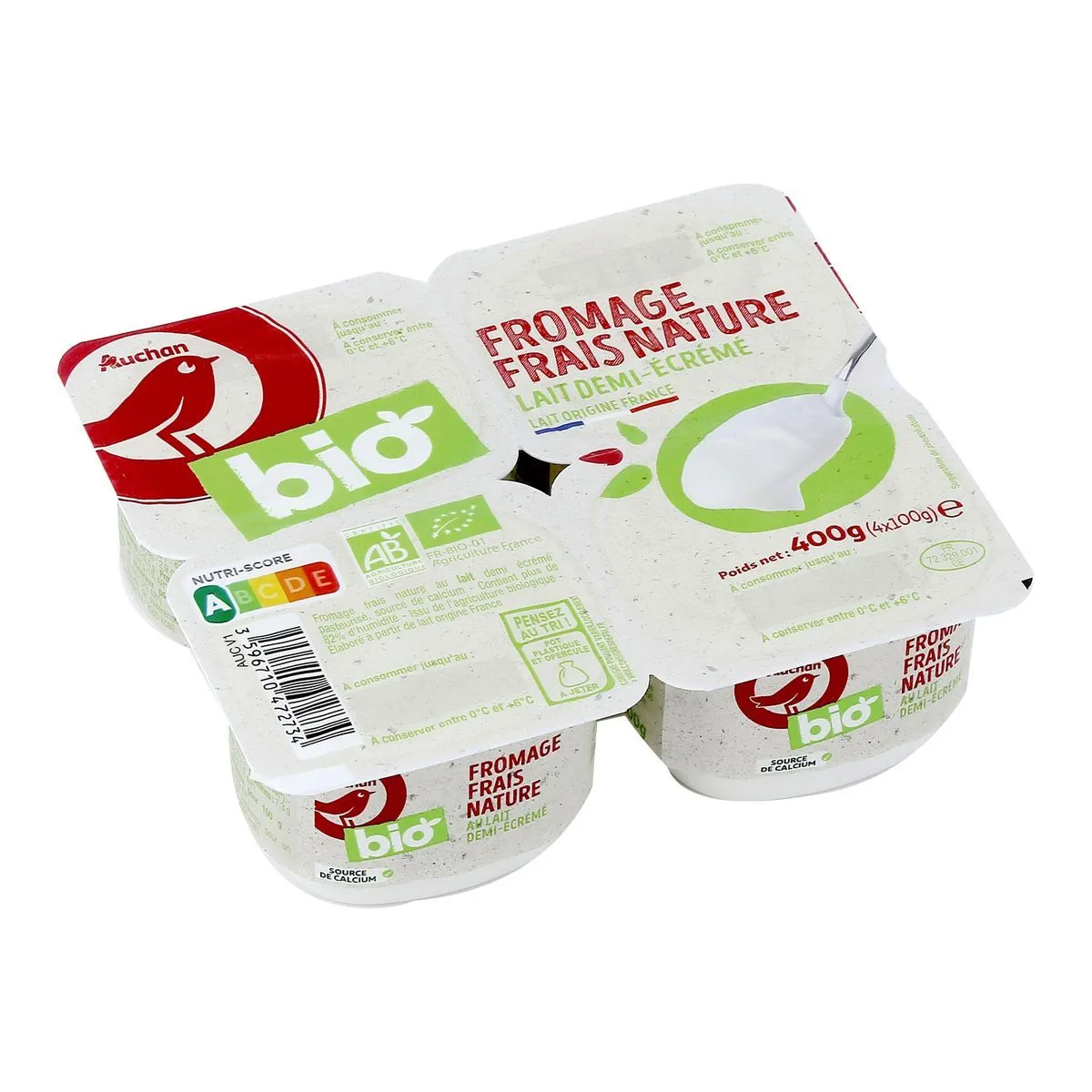 fromage frais nature auchan bio