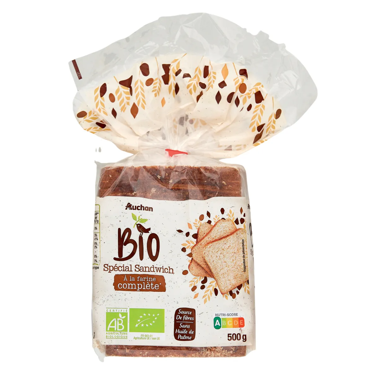  pain de mie complet auchan bio