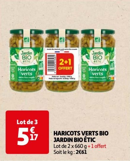 HARICOTS VERTS BIO JARDIN BIO ÉTIC