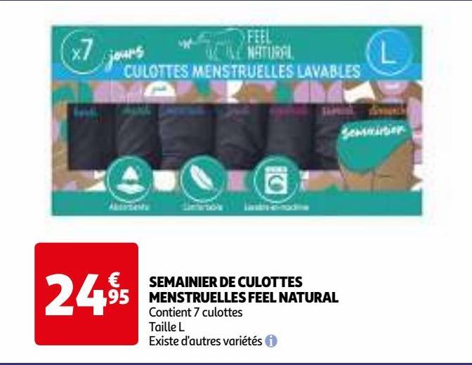 SEMAINIER DE CULOTTES MENSTRUELLES FEEL NATURAL