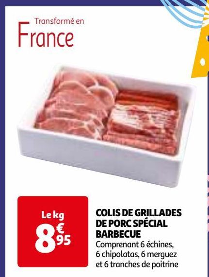 COLIS DE GRILLADES DE PORC SPÉCIAL BARBECUE