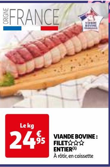 VIANDE BOVINE : FILET ENTIER