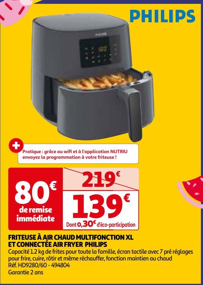 FRITEUSE À AIR CHAUD MULTIFONCTION XL ET CONNECTÉE AIR FRYER PHILIPS