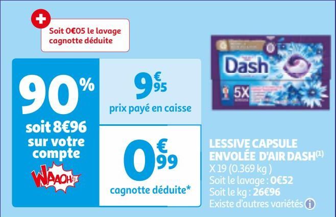 LESSIVE CAPSULE ENVOLÉE D'AIR DASH