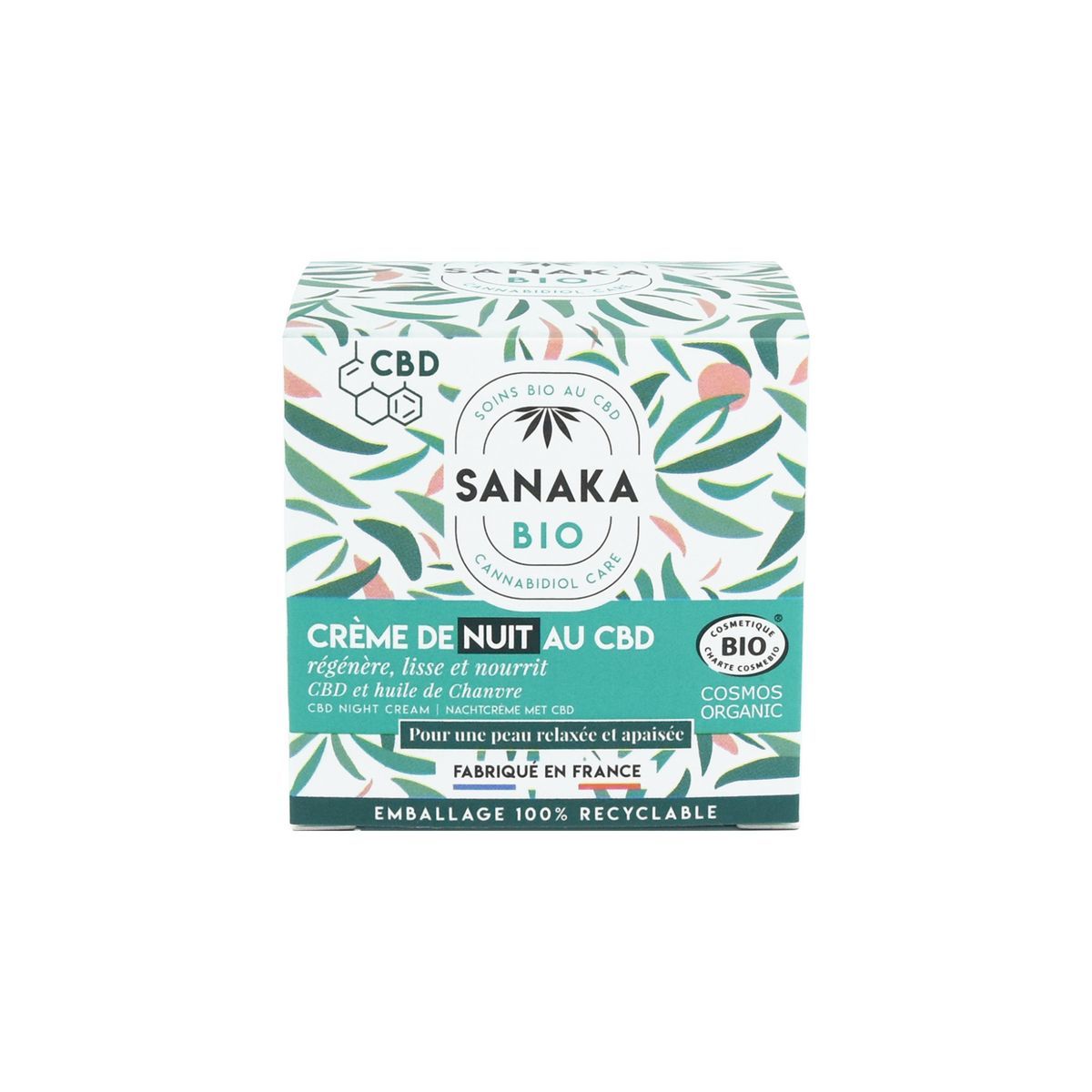 CRÈME DE JOUR CBD ET HUILE DE CHANVRE BIO SANAKA BIO