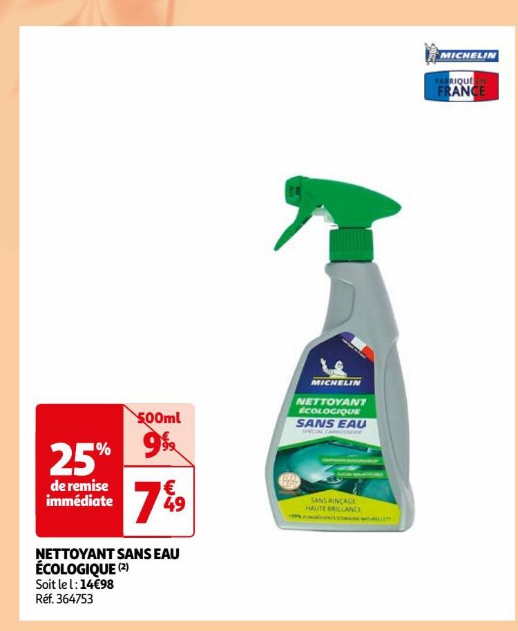 NETTOYANT SANS EAU  ÉCOLOGIQUE