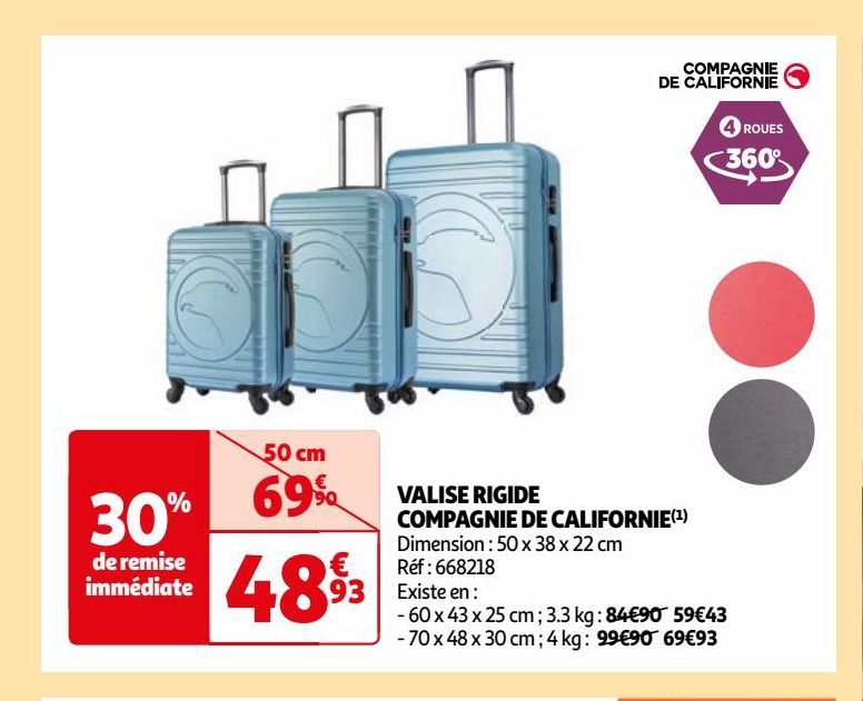 VALISE RIGIDE  COMPAGNIE DE CALIFORNIE