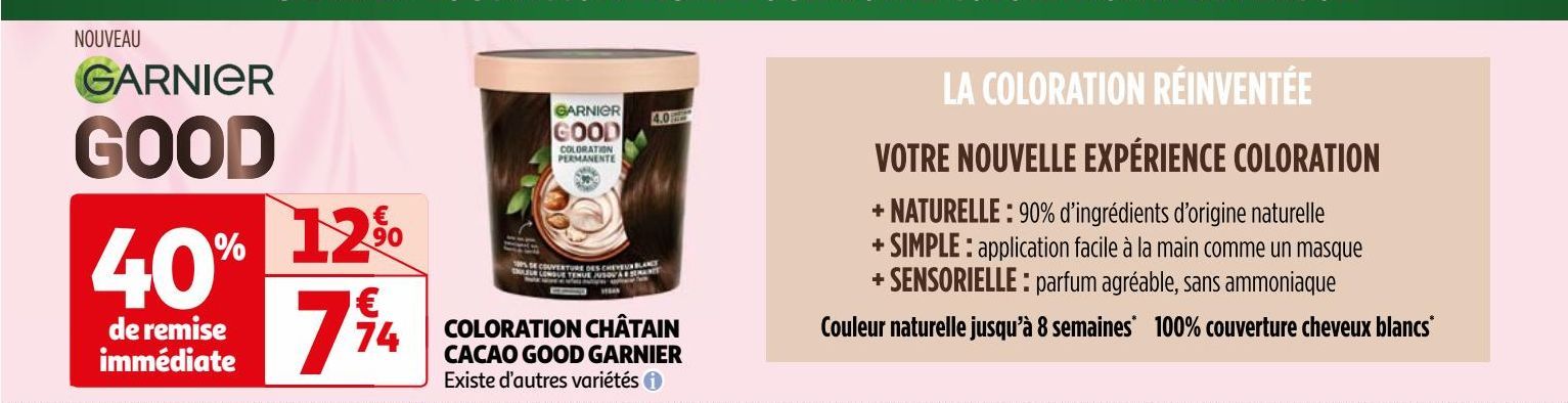 COLORATION CHÂTAIN CACAO GOOD GARNIER