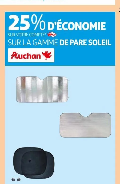  la gamme de pare soleil auchan