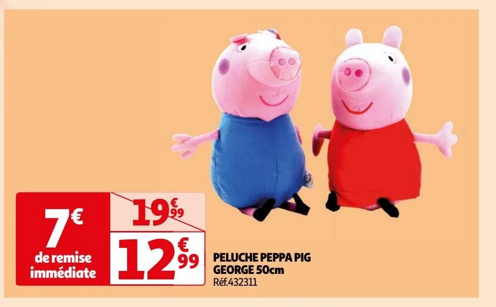 peluche peppa pig  george 50cm