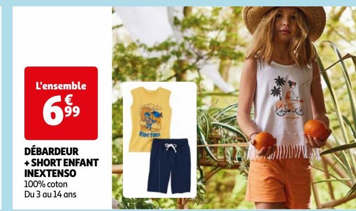 DÉBARDEUR  + SHORT ENFANT  INEXTENSO