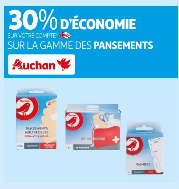 la gamme des pansements auchan