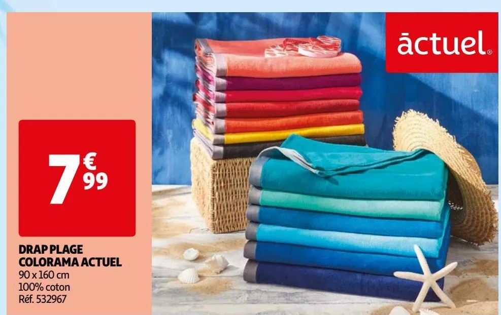  drap plage  colorama actuel