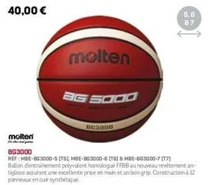 40,00 €  molten  for th  molten  bg 5000  b63000  5,6 67 