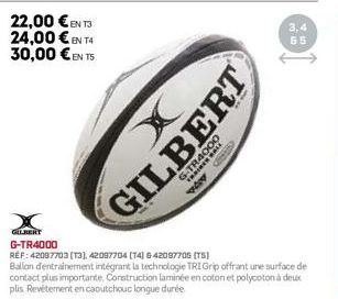 22,00 € EN T3  24,00 € EN T4 30,00 €ENTS  GILBERT  G-TR4000  X  VAN  GILBERT  HR4001  GOD  m  UA  3,4  an  65 