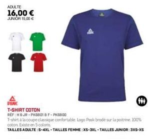 ADULTE  16,00 €  JUNIOR 15,00 €  ↑↑ 