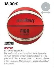 18,00 €  molten  fortal  meiten  fiba  b62000 