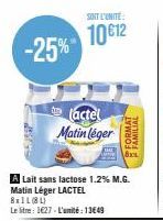 lait sans lactose Lactel
