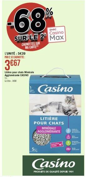 litière pour chats 