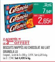 chocolat au lait Granola