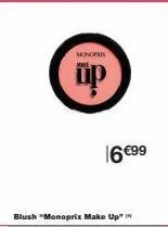 monoprix  up  16 €99  blush "monoprix make up" 