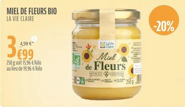 miel de fleurs la vie claire