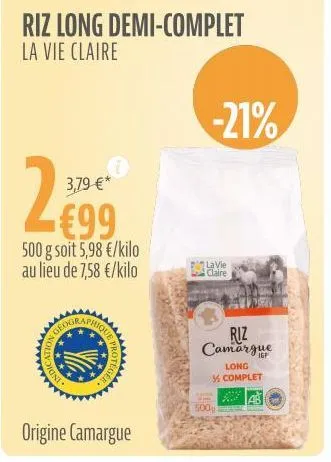 riz la vie claire