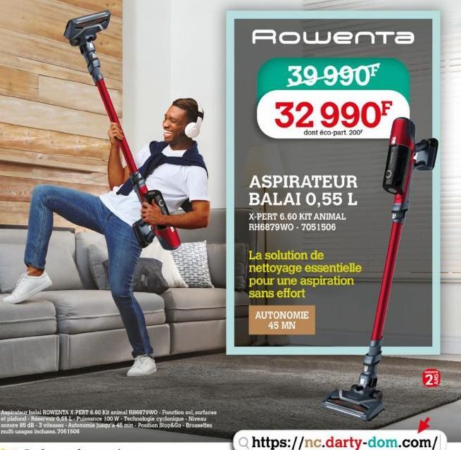 aspirateur balai Rowenta