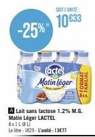 lait sans lactose Lactel