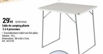 table de campìng 