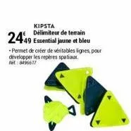 kipsta  de terrain  2449 essential jaune et bleu  -permet de créer de véritables lignes, pour développer les repères spatiaux. ret: 8496617 