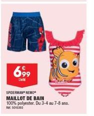 maillot de bain Spiderman