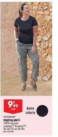 999  L'  UP2FASHION  PANTALONⒸ 100% viscose Lenzing™ Ecovero™M Du 50-52 au 58-60. 5010385  Autre coloris 