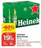 Bière blonde Heineken offre sur Bi1