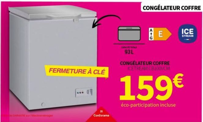 congélateur coffre 