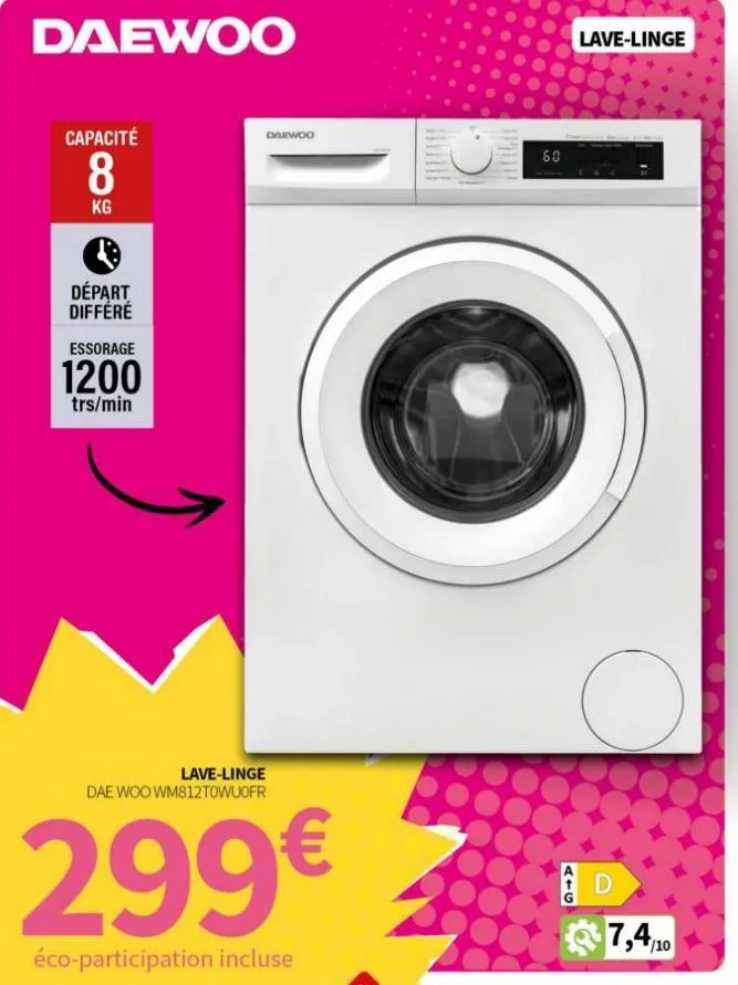 lave-linge daewoo