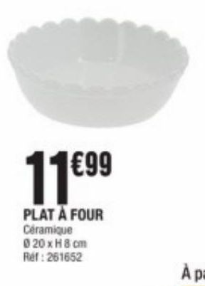 plat à four