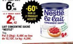 lait concentré Nestlé