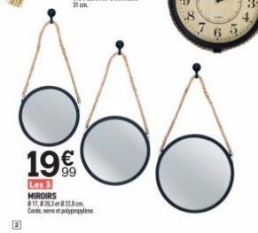 N  19€  Les 3 MIROIRS 817,823022,8 cm Conde, weet polypropylene  00  7 